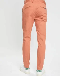 Pantalon Chino Super Slim Fit en Coton Bio mélangé Stretch brique-Scotch & Soda Sale