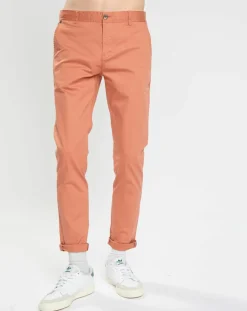 Pantalon Chino Super Slim Fit en Coton Bio mélangé Stretch brique-Scotch & Soda Sale