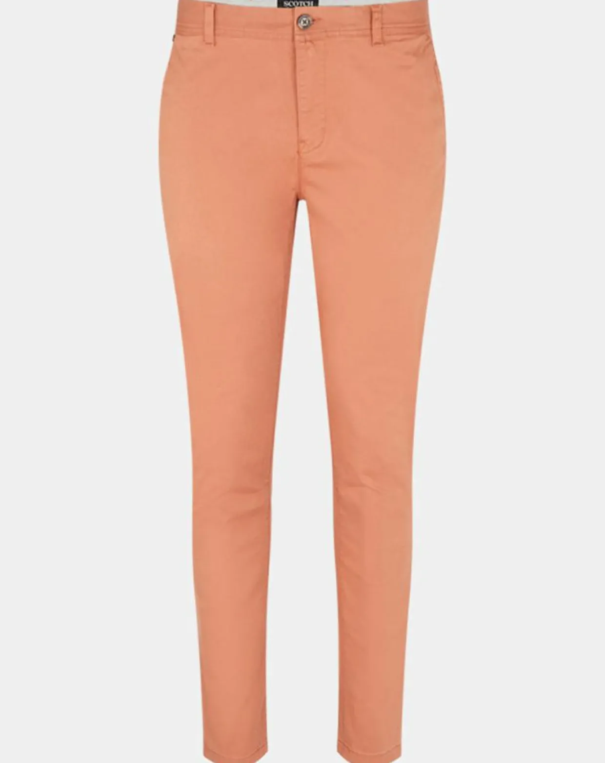 Pantalon Chino Super Slim Fit en Coton Bio mélangé Stretch brique-Scotch & Soda Sale