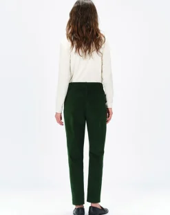 Pantalon cigarette Psidika sapin-Caroll