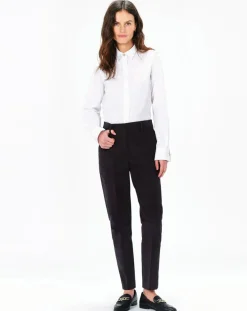 Pantalon cigarette Psidika gris foncé-Caroll New