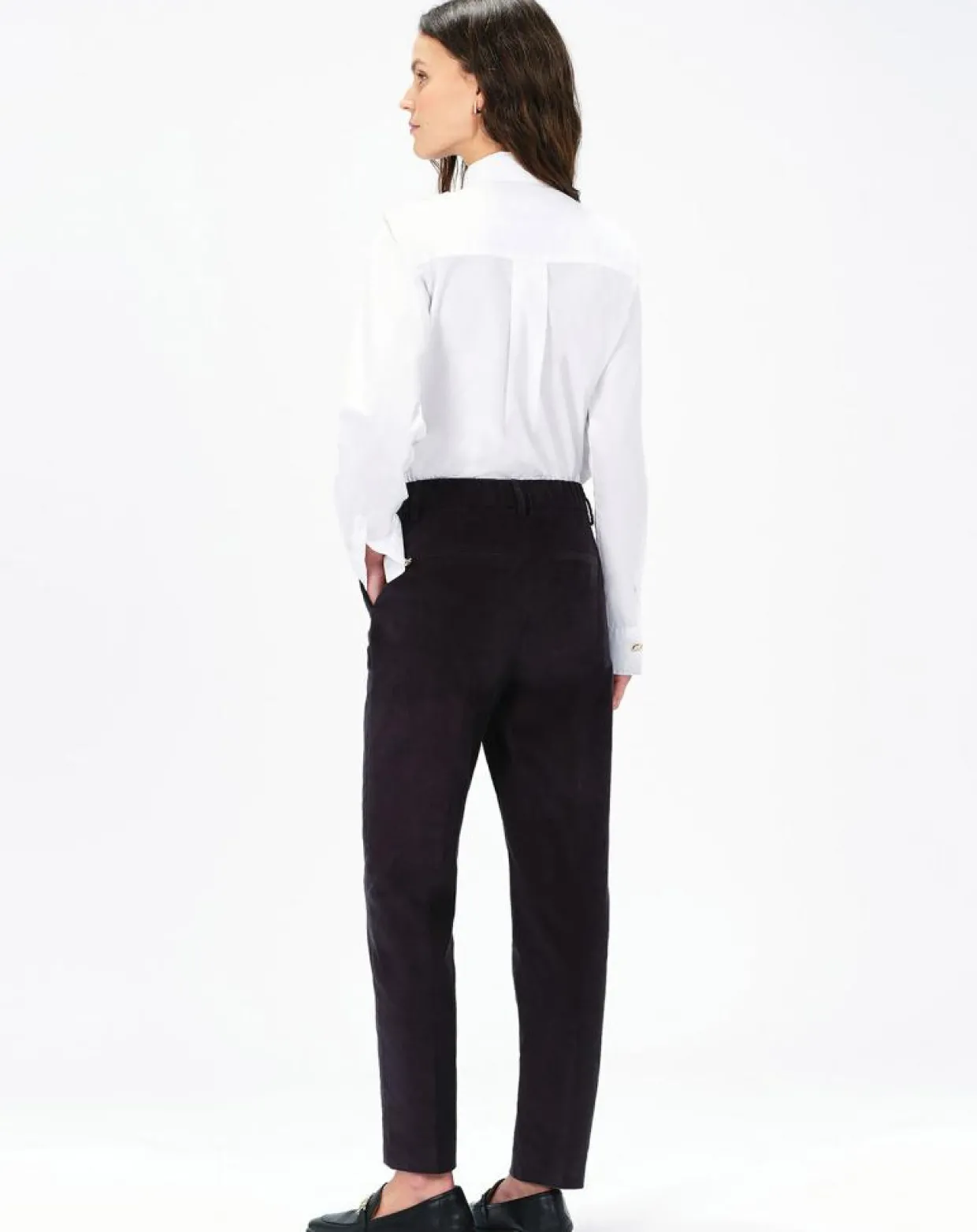 Pantalon cigarette Psidika gris foncé-Caroll New
