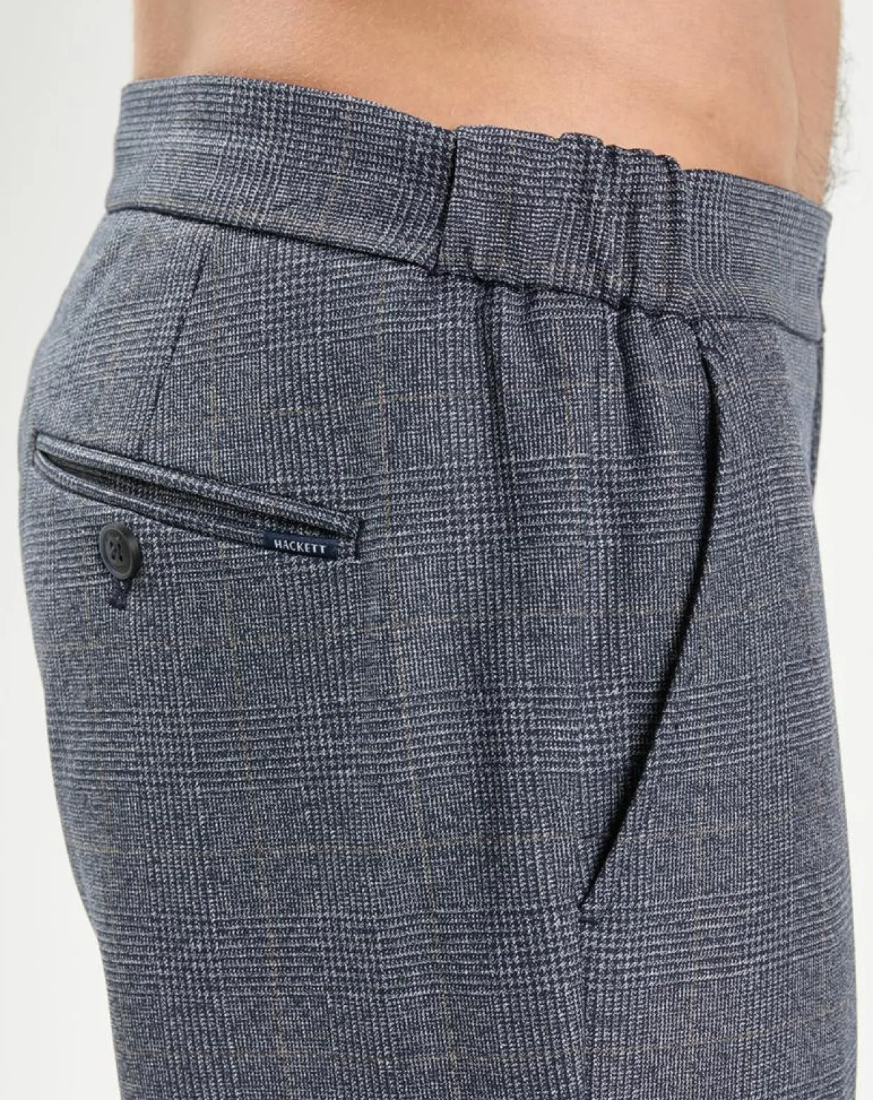 Pantalon City imprimé Prince de Galles bleu-Hackett London Hot