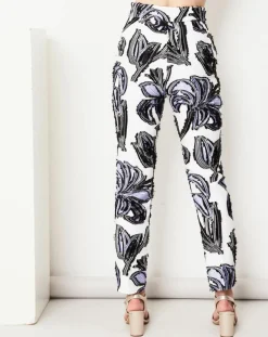 Femme Paule Ka Pantalons^Pantalon Cléa à motifs blanc/lavande/noir