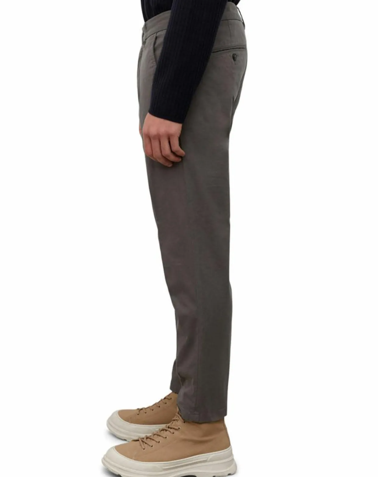 Homme Marc O'Polo Pantalons^Pantalon Coton Bio Stig Tappered Leger gris foncé