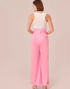 Femme Tara Jarmon Pantalons^Pantalon Coton Biologique en popeline blush