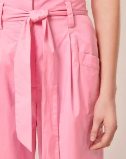 Femme Tara Jarmon Pantalons^Pantalon Coton Biologique en popeline blush