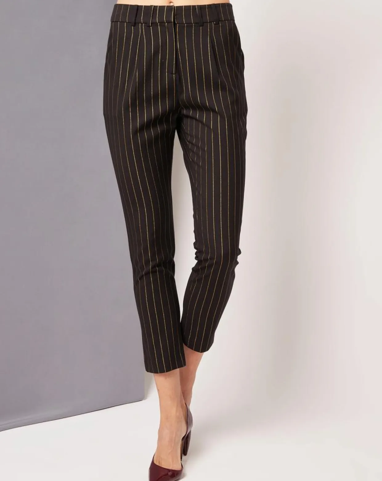 Femme Suncoo Pantalons^Pantalon court Jarod à rayures noir