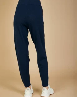Pantalon de Jogging en Laine & Cachemire Olivia nuit/marine-Cashmere Tribu Clearance