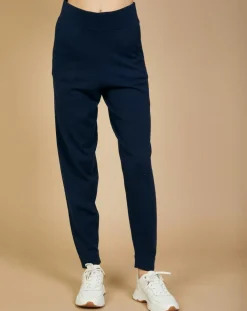 Pantalon de Jogging en Laine & Cachemire Olivia nuit/marine-Cashmere Tribu Clearance
