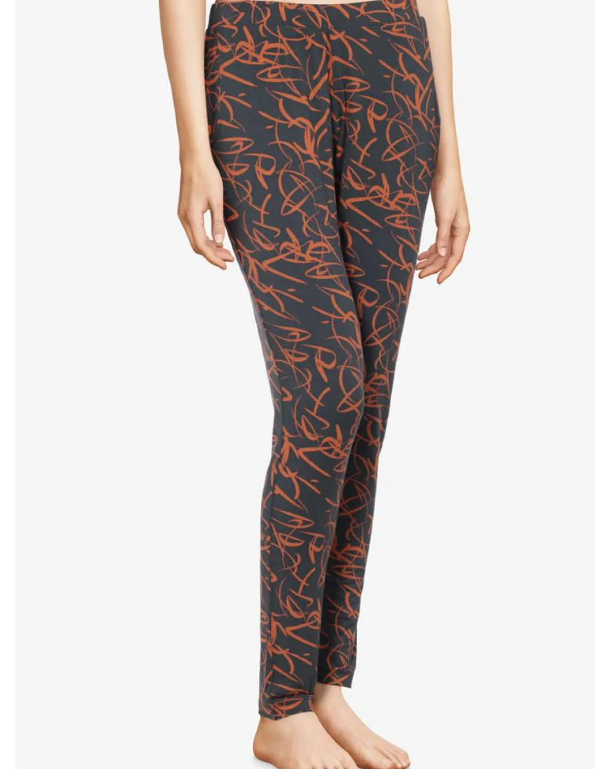 Pantalon de pyjama Volcano imprimé noir/orange-Femilet Hot