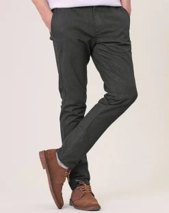Pantalon Dinan à rayures kaki-Harris Wilson Discount