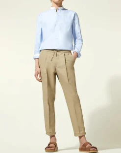 Pantalon droit Kujog beige-Galeries Lafayette Hot