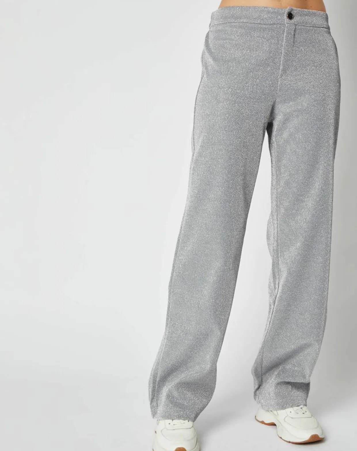 Pantalon Emmie effet pailleté argenté-An'ge Best
