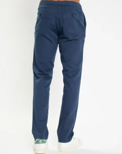 Pantalon en Coton & Lin Beach bleu-Hackett London Clearance