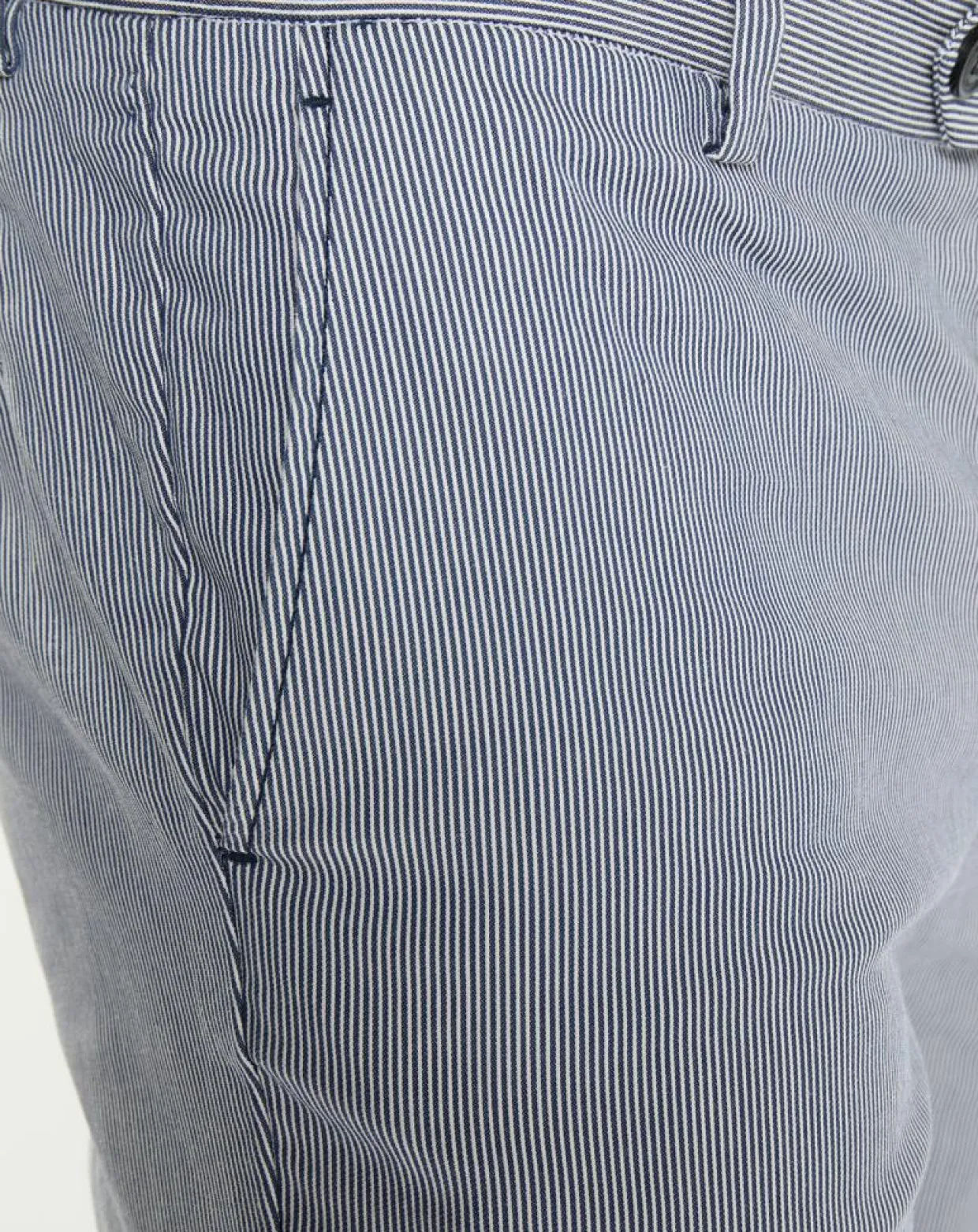 Homme Hackett London Pantalons^Pantalon en Coton & Lin chino Regular Fit Milleraie bleu/blanc