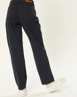 Pantalon en Coton & Lin Cora marine-Harris Wilson New