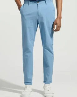 Pantalon en Coton Bio Pulight chino light bleu moyen-Galeries Lafayette New