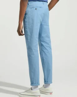 Pantalon en Coton Bio Pulight chino light bleu moyen-Galeries Lafayette New