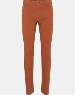 Pantalon en Coton stretch Kuflex marron clair-Galeries Lafayette Outlet