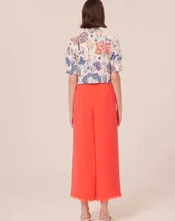 Femme Tara Jarmon Pantalons^Pantalon en crêpe corail