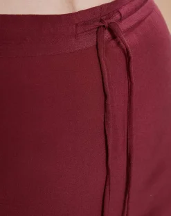Femme Mare di Latte Pantalons^Pantalon en Crêpe de Soie Tiago noir tomate