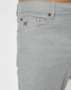 Pantalon en Flanelle 5 Poches gris-Hackett London Online