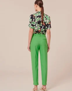 Femme Tara Jarmon Pantalons^Pantalon en Laine froide mélangée vert
