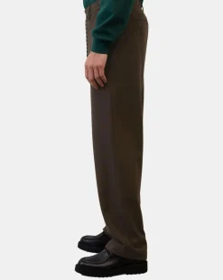 Homme Marc O'Polo Pantalons^Pantalon en Laine mélangée Mossbo Manteco marron foncé