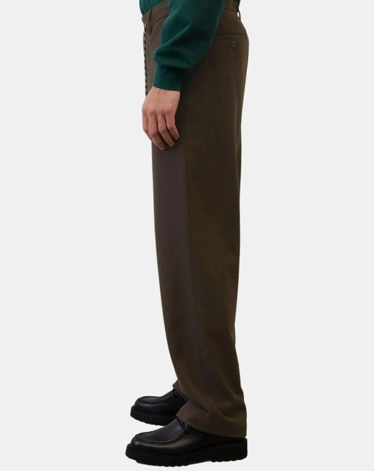 Homme Marc O'Polo Pantalons^Pantalon en Laine mélangée Mossbo Manteco marron foncé