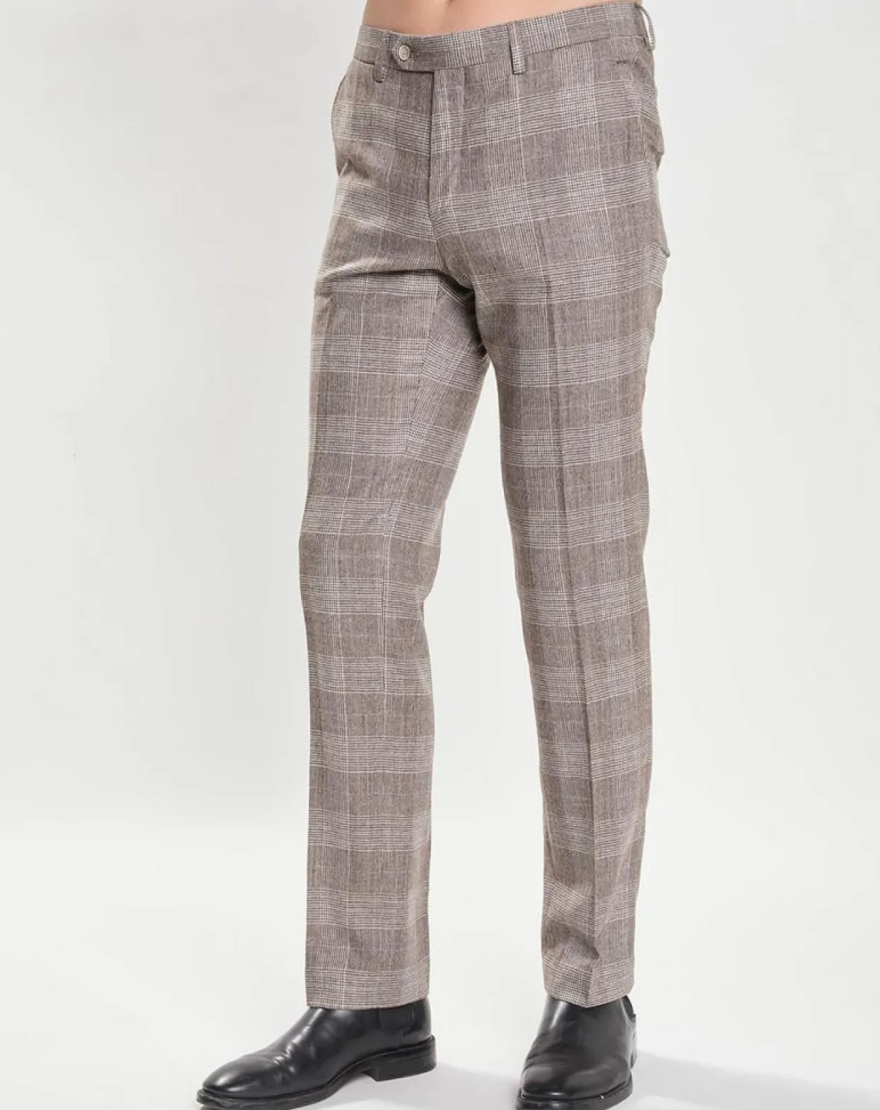 Homme Hackett London Pantalons^Pantalon en Laine mélangée imprimé Prince de Galles beige