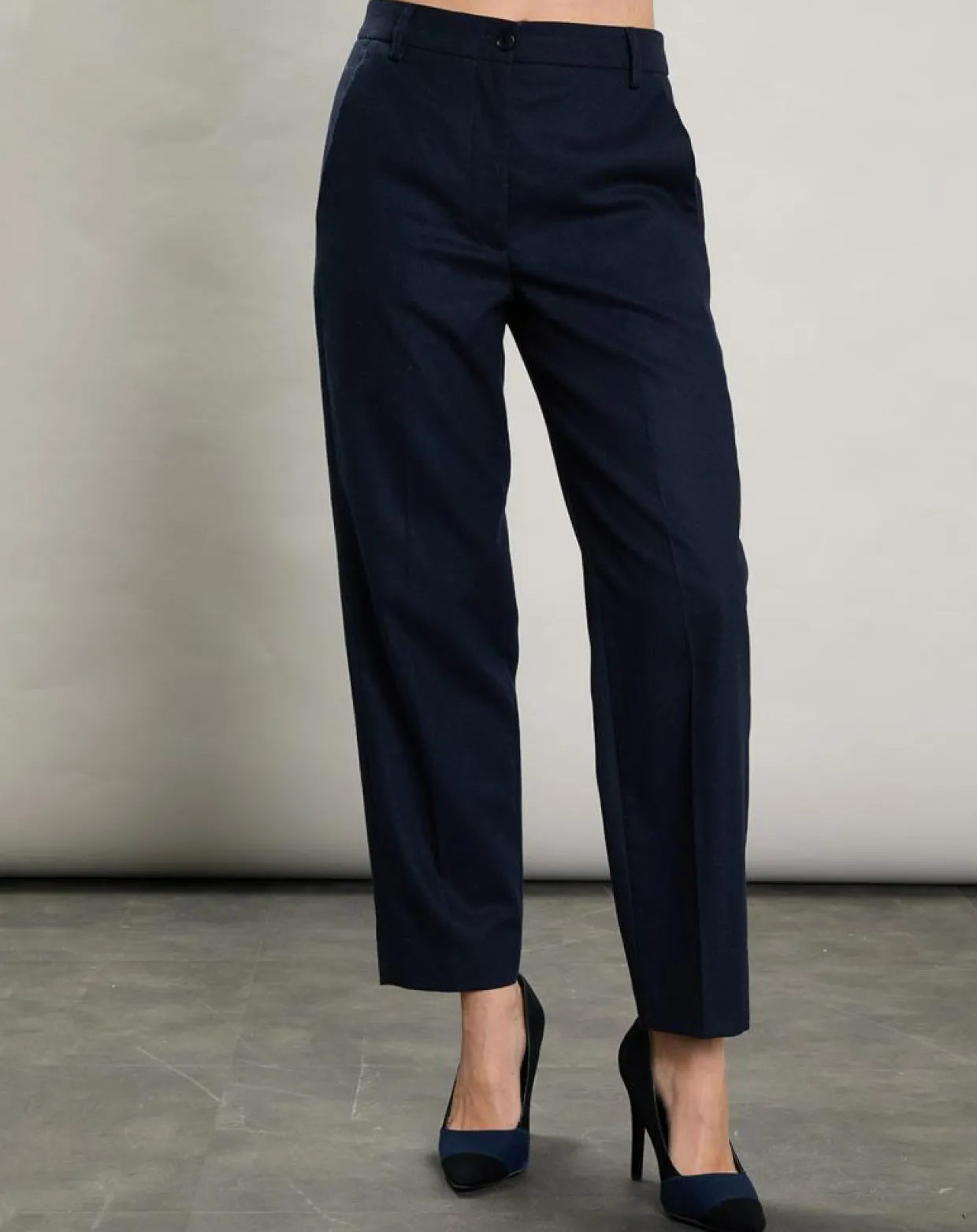 Pantalon en Laine mélangée Party marine-Hartford Clearance