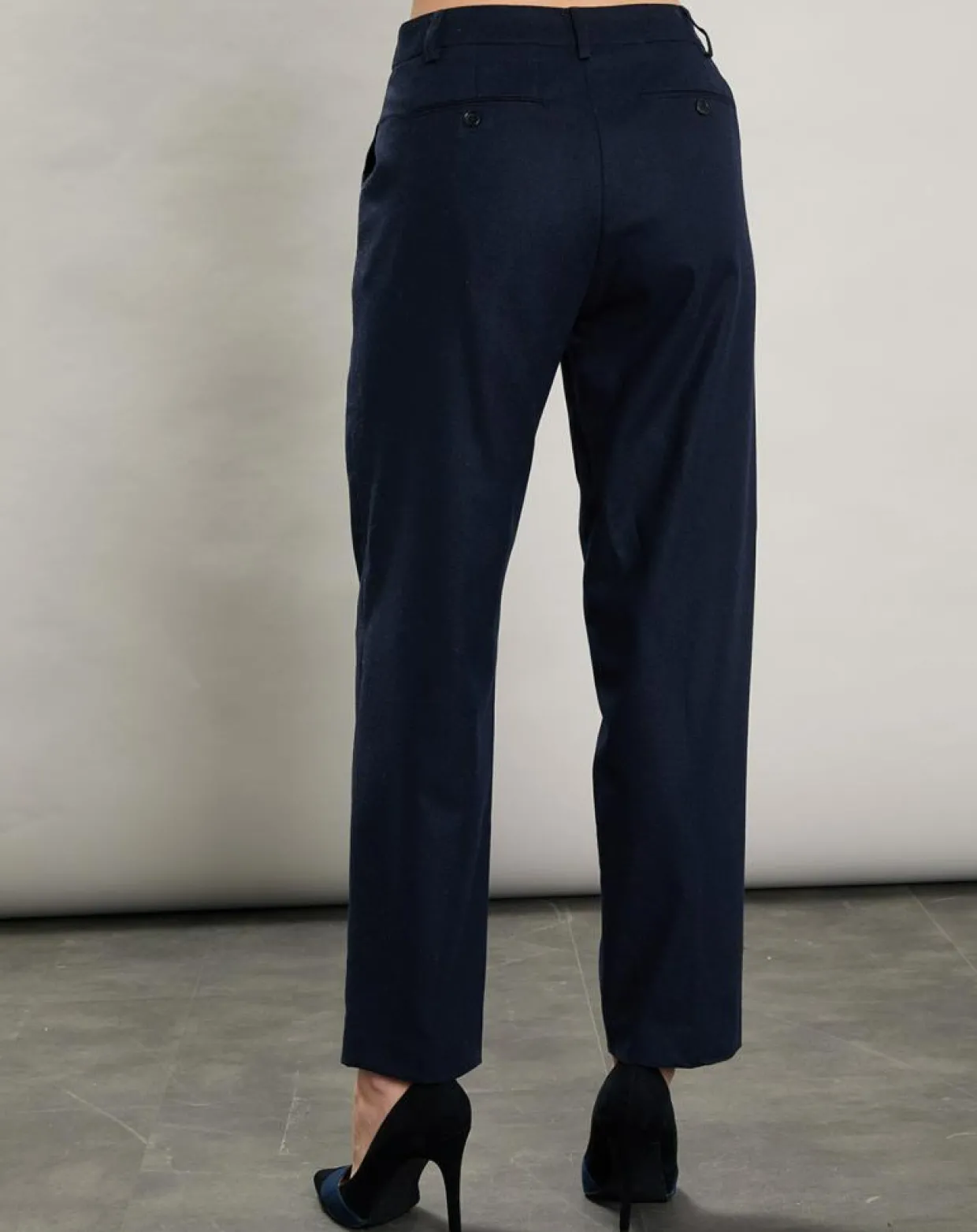 Pantalon en Laine mélangée Party marine-Hartford Clearance