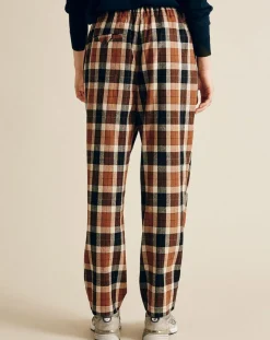 Femme Chloé Stora Pantalons^Pantalon en Laine mélangée Proust à carreaux camel/noir