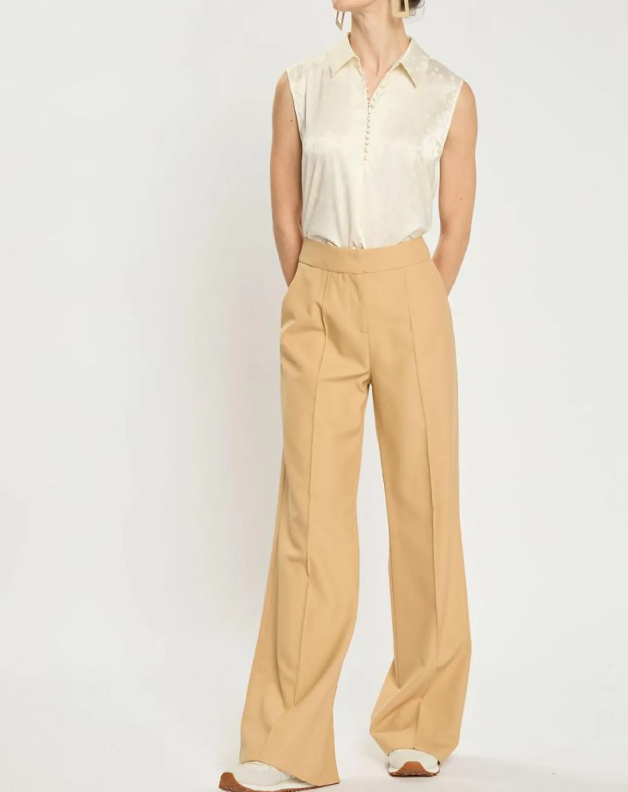 Femme Zapa Pantalons^Pantalon en Laine mélangée Pervenche noisette