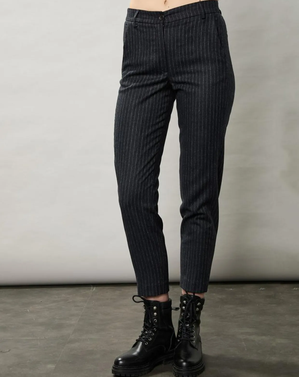 Femme Hartford Pantalons^Pantalon en Laine mélangée Perfect rayures brutes/charbon