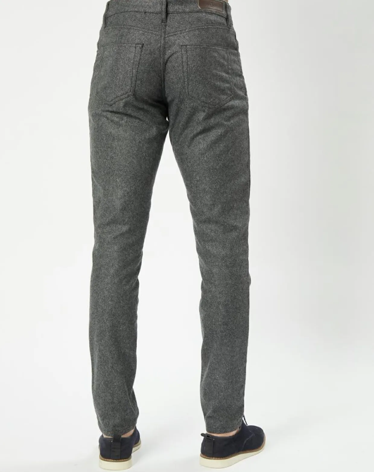 Pantalon en Laine mélangée Flanelle moulinée gris-Hackett London Clearance