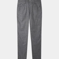 Pantalon en Laine mélangée Flanelle moulinée gris-Hackett London Clearance