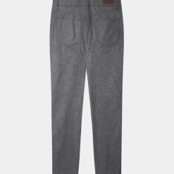 Pantalon en Laine mélangée Flanelle moulinée gris-Hackett London Clearance