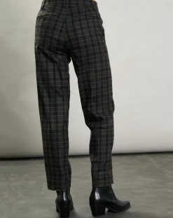 Pantalon en Laine mélangée Party marron/gris-Hartford New