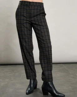 Pantalon en Laine mélangée Party marron/gris-Hartford New