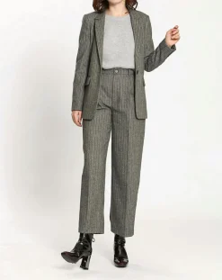Pantalon en Laine mélangée Emy gris-See u Soon Hot