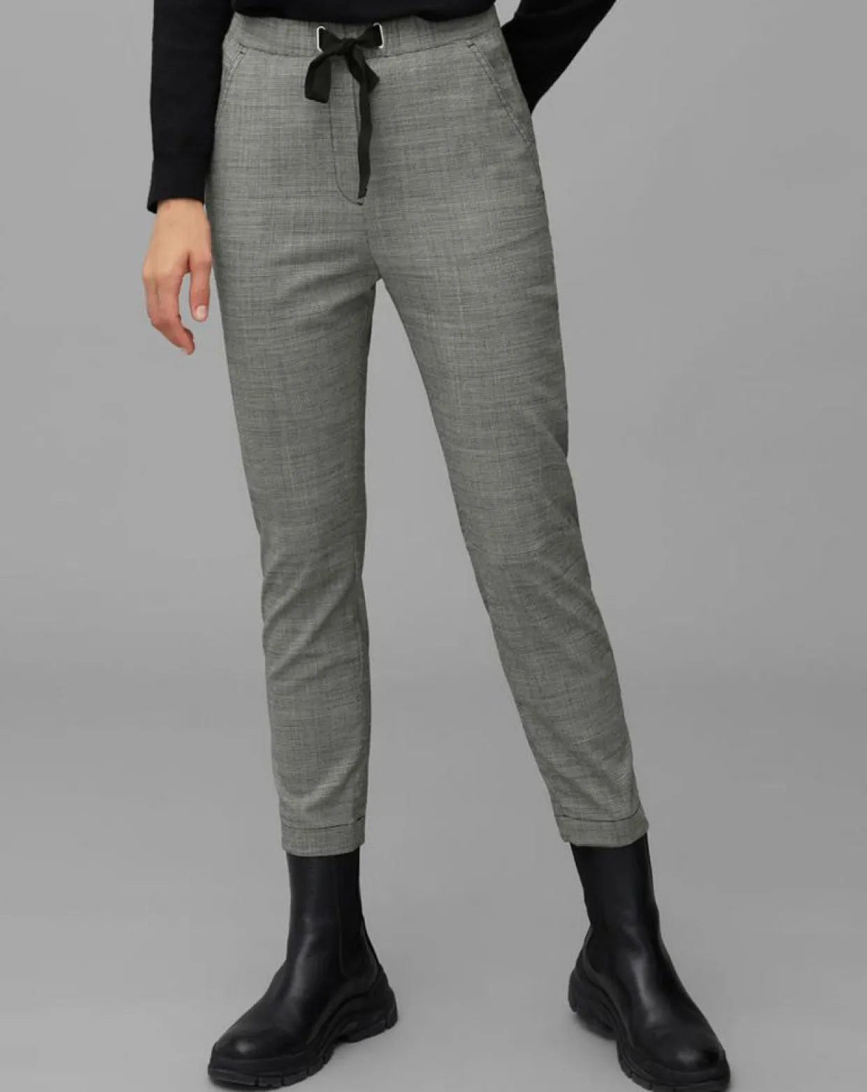 Femme Marc O'Polo Pantalons^Pantalon en Laine mélangée Tapered Rygge gris