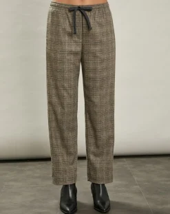 Pantalon en Laine mélangée Peyo beige/gris-Hartford Clearance