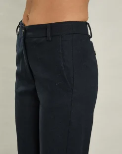 Pantalon en Laine mélangée Parfait marine-Hartford Discount