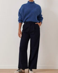 Femme Garance Paris Pantalons^Pantalon en Laine mélangée Toby marine