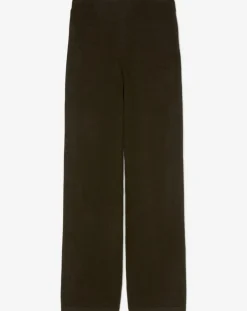 Pantalon en Laine vierge mélangée marron foncé-Marc O'Polo