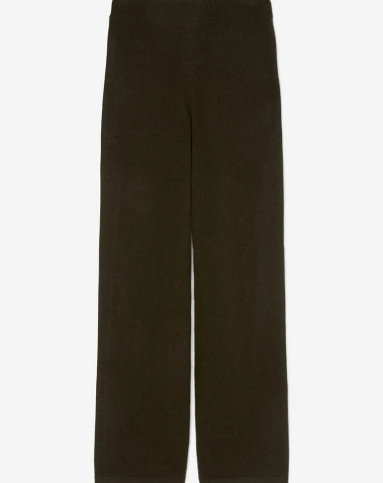 Pantalon en Laine vierge mélangée marron foncé-Marc O'Polo
