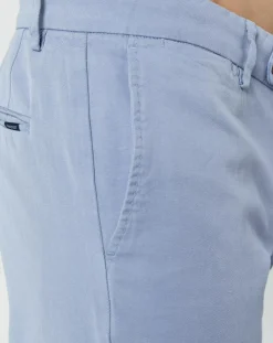 Pantalon en Lin mélangé Chino Slim Fit bleu clair-Hackett London Best