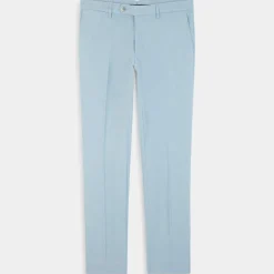 Pantalon en Lin mélangé Chino Slim Fit bleu clair-Hackett London Best